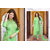 Parrot Green Cotton With Embroidery Designer Salwar suits Dress Meterial (Unstitched)