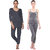 Vimal-Jonney Multicolor Cotton Blended Thermal Top & Pyjama Set For Women (Pack Of 2)