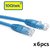 10Gtek RJ45 CAT6 Snagless Ethernet Patch Cable in Bule 2-Meter(6.5ft), Pack of 6