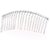 Trimweaver 6-Piece 80mm Silver Metal Wire Hair Comb for Bridal Veil Craft, 3-Inch