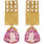 Rajwada Arts Gold Plated Cocktail Dangle Earring with Crystal and Light Pink stones For Women