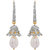 Rajwada Arts Trendy American Diamond Brass Dangle Earring with Pearl for Women