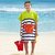Kids Hooded red Crab Beach Bath Towel 48