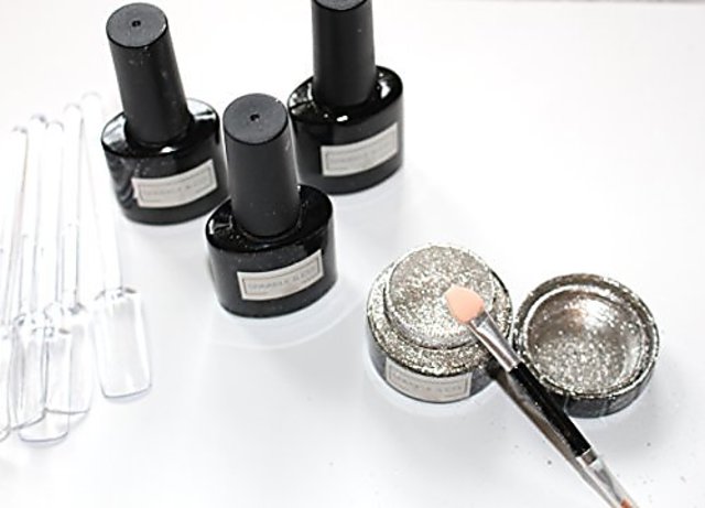 Chrome Pure Powder, Magic Powder, Mirror Powder silver DELUXE KIT for Nails