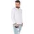 Spunk White High Neck Long Sleeve Sweaters & pullover For Men