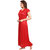 Be You Fashion Women Serena Satin Red Lace Night Gown