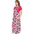 Be You Fashion Women Serena Satin Pink Printed Night Gown