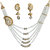 The Pari Gold Plated White Alloy Necklace Set For Women