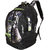 Justcraft Black & Green Polyester Casual Backpacks