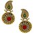 Anuradha Art Maroon-Green Colour Classy Designer Traditional Earrings For Women/Girls