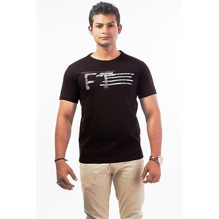 Fundoo-T Black Print Polo T-shirts