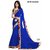 New Designer Saree Blue Printed Art silk Saree