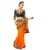 Designer Saree Orange Printed Georgette Saree