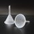 Magideal 2Pcs 60Mm Plastic Long Stem Funnel For Kitchen Laboratory Liquid Transfer