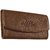 Beautiful ladies leather clutch purse - eZeeBags BY006v1 with card slots, ID window, zippered pockets and more.