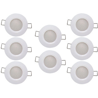 Bene LED 3w Luster Round Ceiling Light, Color of LED Warm White (Yellow) (Pack of 8 Pcs)