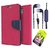 Reliance Lyf Flame 1  Credit Card Slots Mercury Diary Wallet Flip Cover Case