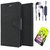 Micromax Bolt Q336  Credit Card Slots Mercury Diary Wallet Flip Cover Case