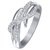 Vorra Fashion White CZ Platinum Plated 925 Sterling Silver Promise Ring Sz 5 6 7