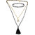 My Design Stunning Black Multistrand Choker 3 Layer Necklace