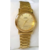 HMT Round Dial Gold Metal Strap Quartz Watch For Men