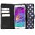 Galaxy Note 4 Case, i-Blason Slim Leather Wallet Book Cover with Stand Feature and Credit Card ID Holders For Samsung Galaxy Note 4 [SM-N910S / SM-N910C] (Dal-Black/Purple)