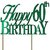 All About Details Green Happy-60th-birthday Cake Topper