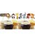 A Little Lemon 24 Pcs Cute Decorative Cupcake Muffin Toppers Wild Animals Zoo Zebra Lion Tiger Elephant Giraffe Baby Shower Birthday Party Favors