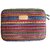 Varylala Canvas Sleeve Case Bag Cover for 13-inch Laptop / MacBook / MacBook Pro / MacBook Air (Red and gold tribal print, 13 inch)