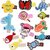 Prohouse 12pcs Embroidered Design Fabric Hair Clip Accessories Barrettes for Baby Girls Toddlers Kids