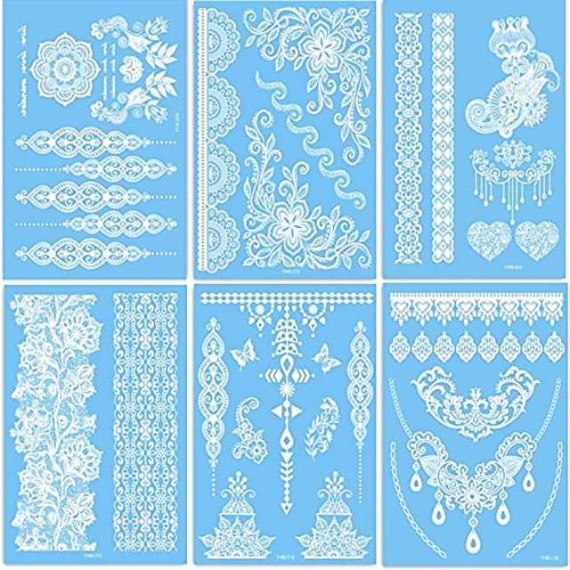 DaLin 4 Sheets Sexy Temporary Tattoos For Women Flowers Collection Twin  Rose on Galleon Philippines