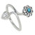 Kataria Jewellers Blue Stone Floral 92.5 BIS Hallmarked Silver Ring