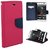 Fancy Artificial Leather Flip Cover For  Lenovo k4 NOTE (PINK)