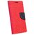 FANCY WALLET DIARY WITH STAND VIEW FLIP COVER For  Oppo F1 (RED)