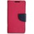 Fancy Artificial Leather Flip Cover For HTC Desire 516 (PINK)