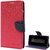 FANCY WALLET DIARY WITH STAND VIEW FLIP COVER For   Micromax A106 Unite 2 (RED)