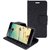 FANCY WALLET DIARY WITH STAND VIEW FLIP COVER For  Micromax Canvas 2 A110  (Black)