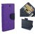 New Mercury Goospery Fancy Diary Wallet Flip Case Back Cover for  Sony Xperia Z ULTRA  (Purple)