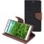 New Mercury Goospery Fancy Diary Wallet Flip Case Back Cover for  Micromax Canvas A1  (Brown)