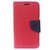 New Mercury Goospery Fancy Diary Wallet Flip Case Back Cover for  Reliance Lyf Flame 4  (Red)