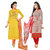 Surat tex Grey  Yellow Colored Chanderi Cotton Party Wear Embroidery Combo of 2 Salwar Suit-ST2DL194