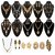 Jewelmaze Gold Plated Traditional/Ethnic Combo of 8 Necklace Set 2 Pendant Set 1 Mangalsutra 3 Earrings & 1 Ring For Women