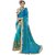 Triveni Sky Blue Art Silk Embroidered Saree With Blouse