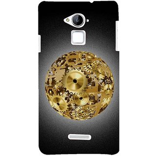 Fuson Designer Phone Back Case Cover Coolpad Note 3 ( Gold Sphere Made Of Gears )