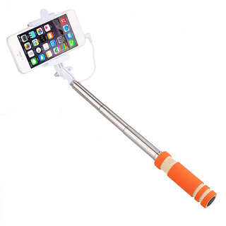 Mini Orange Selfie Stick Pocket for Karbonn Smart A50 by Creative available at ShopClues for Rs.249