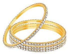 Sparkling Set of 4pc Golden and Silver Bangle