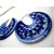 earring handmade crochet earing   blue multi