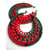 earring handmade crochet earing  red black multi