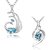 OM Jewells Rhodium Plated Multicolor Alloy Pendant With Chain Only for Women(Combo of 2)