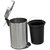 Meet Stainless Steel Plain Peddle Dustbin / Plain Garbage Bin with Plastic Bucket - 11 Ltr , Large Size